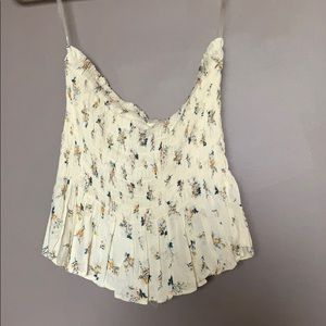 American eagle smocked peplum tube top